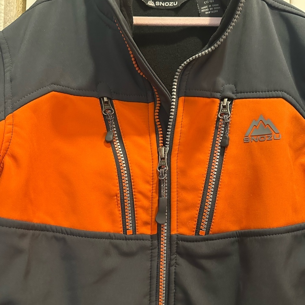 Snozu Vibrant Orange and Charcoal Jacket - Picture 3 of 7